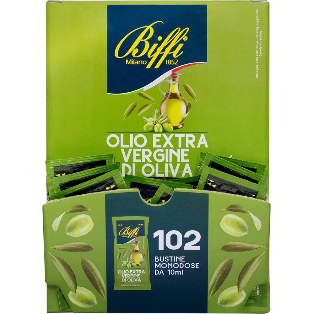 Biffi Olio Extra Vergine di Oliva Monodose 102 Bustine da 10ml