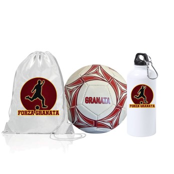 Pallone Granata Salernitana n.5 + borraccia e sacca