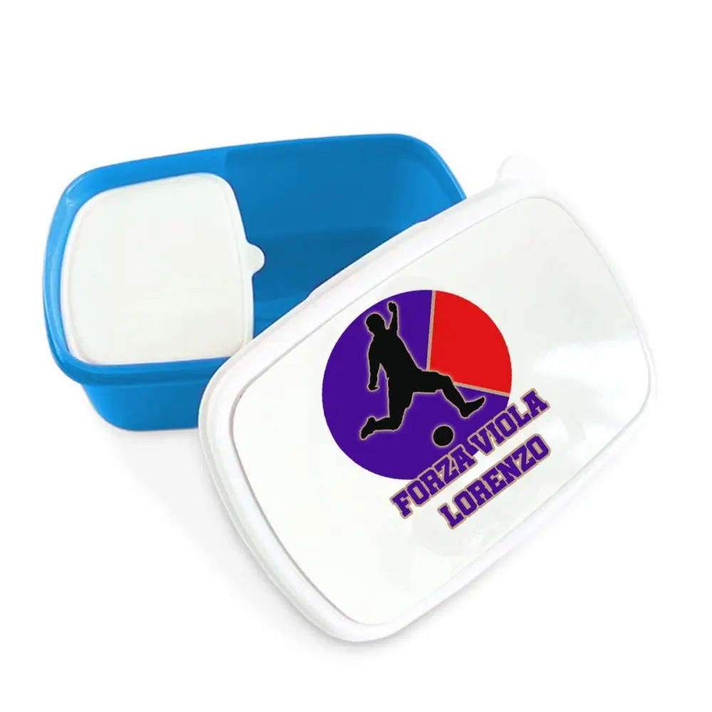 Portamerenda Forza Viola Fiorentina doppio scomparto personalizzato