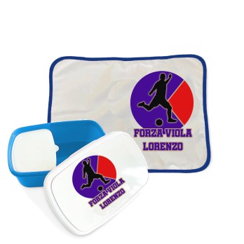Portamerenda Forza Viola Fiorentina + tovaglietta personalizzati