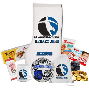 Calza della befana Tifoso Nerazzurro fai da te Inter