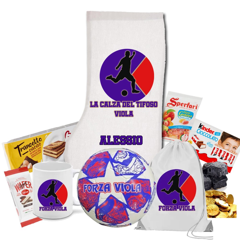 Calza della befana Tifoso Viola Fiorentina fai da te