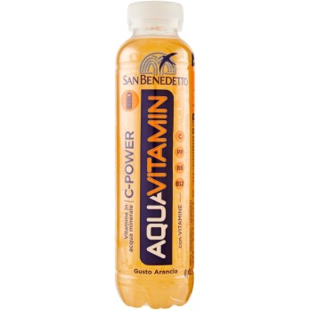 San Benedetto Aquavitamin Bevanda al gusto di Arancia C-POWER 400ml BOX da 12 Bottiglie