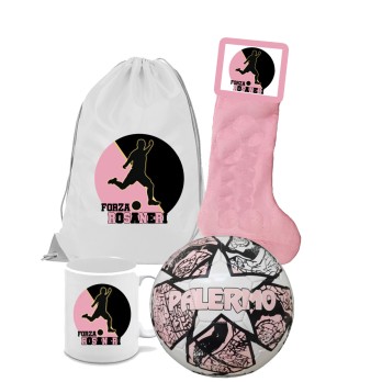 Calza della befana Tifoso Rosanero Palermo con sacca, tazza e Pallone