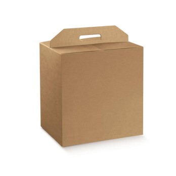 Box porta panettone + bottiglie 330 x 250 x 350 mm avana 138536