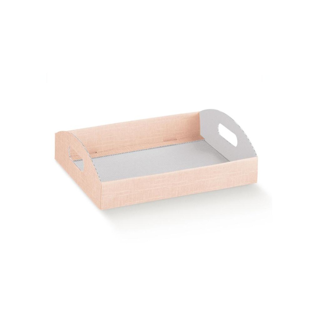 cesto vassoio seta rosa (da abbinare al crowner ) 112854  435 mm x 290 mm x 45 mm 12854