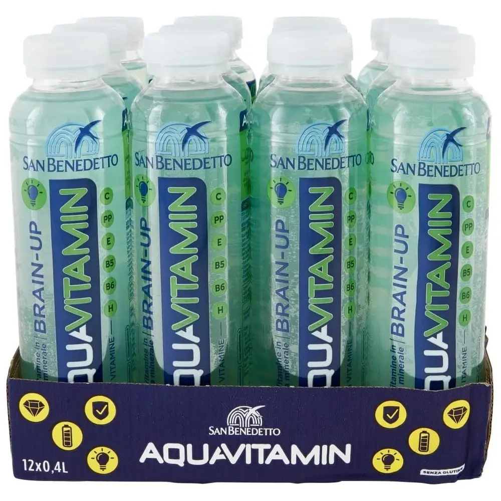 San Benedetto Aquavitamin Brain-Up 400 ml Kiwi, Mela e Melograno 6 pz