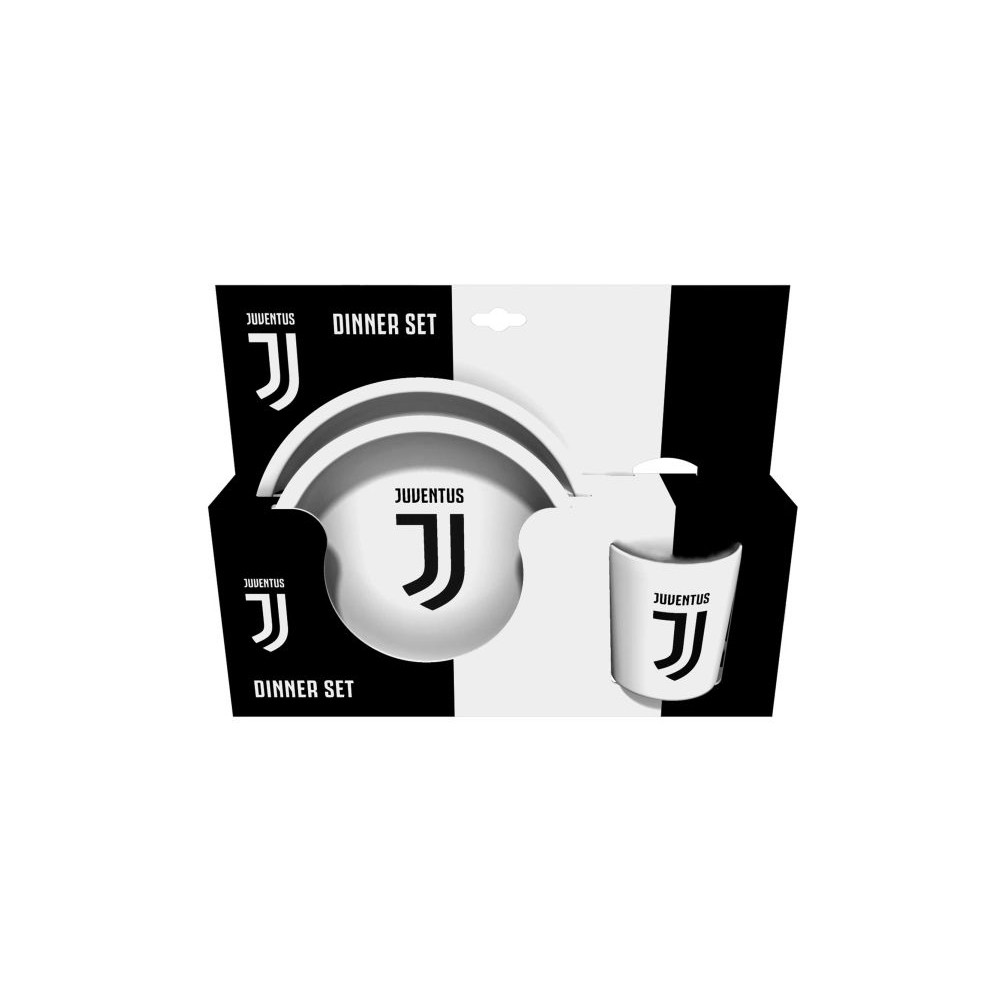 Calza della befana Tifoso Bianconero Juventus con set piatti e bicchiere