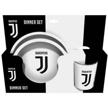 Calza della befana Tifoso Bianconero Juventus con set piatti e bicchiere