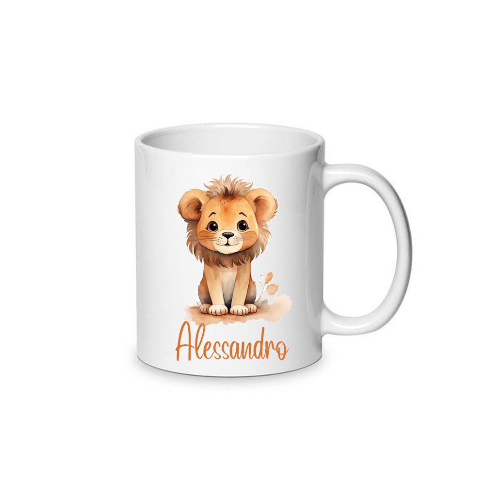 Calza della befana Leoncino con etichetta e tazza personalizzabili