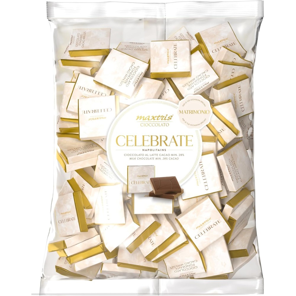 Cioccolatini Maxtris CELEBRATE MATRIMONIO, colore BIANCO, busta 1 kg