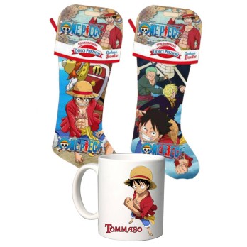 Calza della befana One Piece Gr 170 + tazza personalizzabile