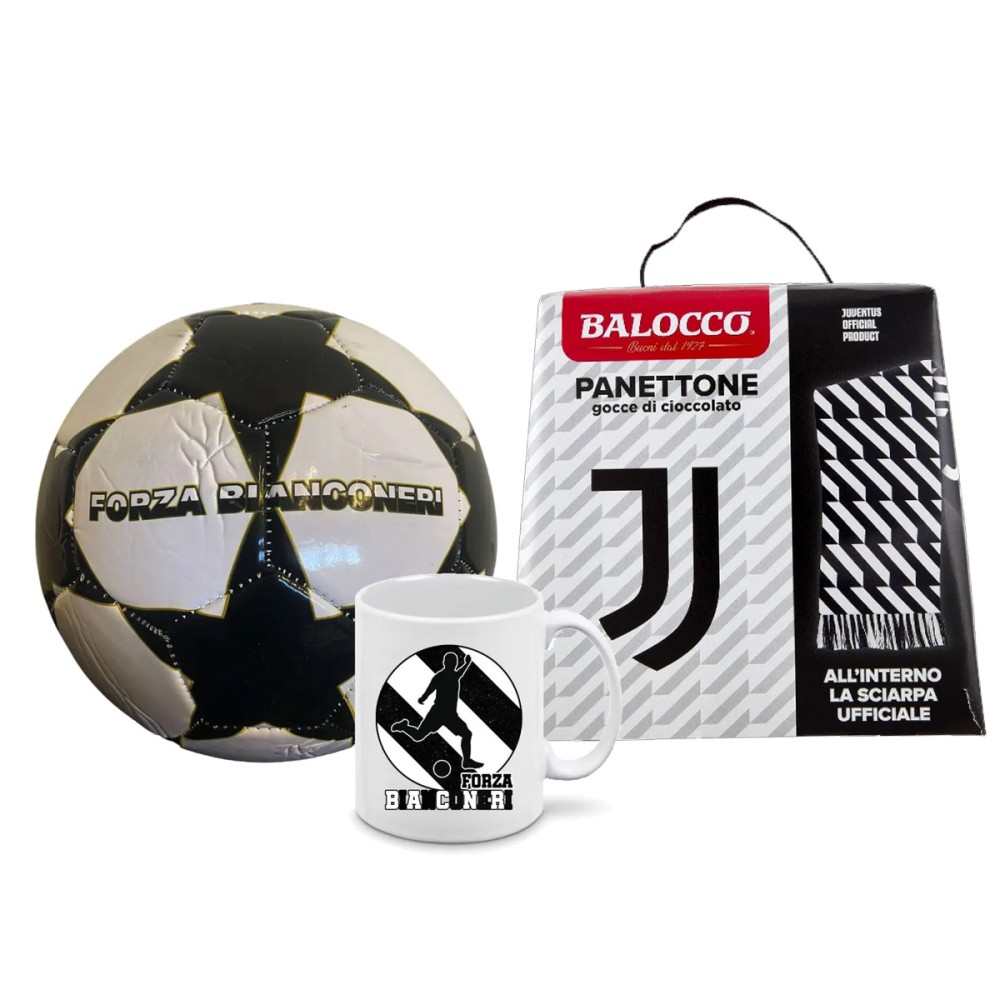 Panettone 500 g Balocco Juventus + Pallone e tazza