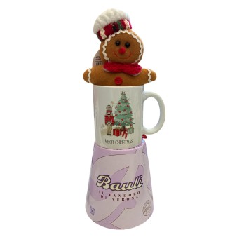 Set regalo Mini Pandoro Bauli + tazza + omino di pan di zenzero