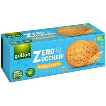 Gullon Digestive Zero Zuccheri Biscotti Integrali ad Alto Contenuti di Fibra 400g 12 Confezioni
