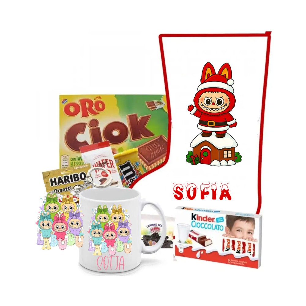 Calza Della Befana Labubu Personalizzabile kit Fai da te