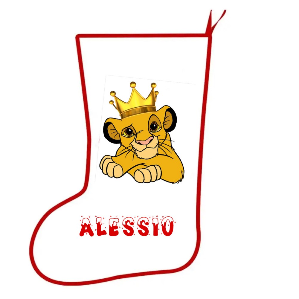 Calza della befana Simba Re Leone Personalizzabile
