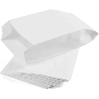 200 Sacchetti Bianchi in Carta Kraft per Alimenti 12 x 24 cm