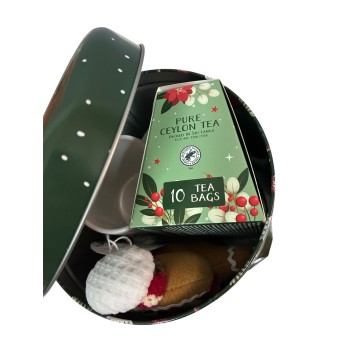 Box latta regalo natalizio the, biscotti e tazza mug