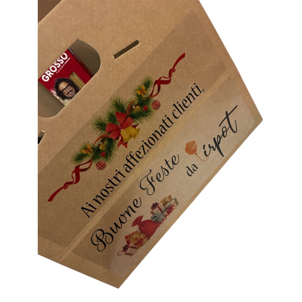 Cesto natalizio aziendale tradizionale regalo clienti personalizzabile