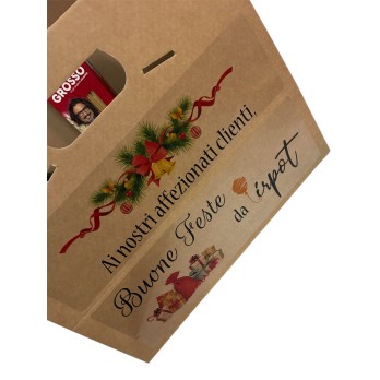 Cesto natalizio aziendale tradizionale regalo clienti personalizzabile