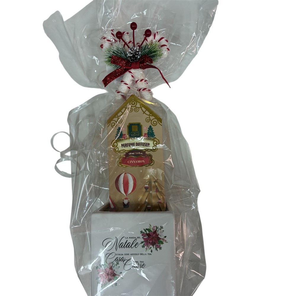 Vasetto Natalizio Personalizzabile " Buon Natale Maestra " + profumatore