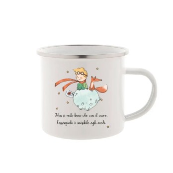 Tazza Vintage in metallo Piccolo Principe new Personalizzabile