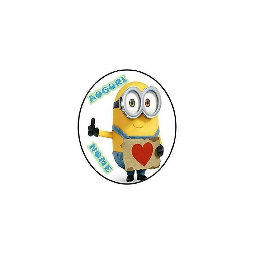 Cialda Minions tonda personalizzabile
