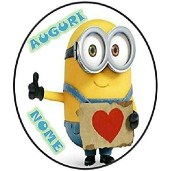 Cialda Minions tonda personalizzabile
