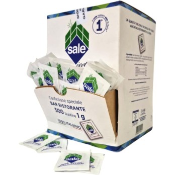2 espositori Sale di Sicilia Fino Iodato monodose totale 1000 bustine da 1 g