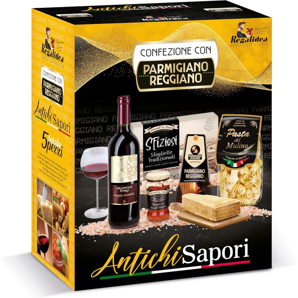 Cesto Natalizio Regalidea Antichi Sapori Parmigiano - 5 pezzi