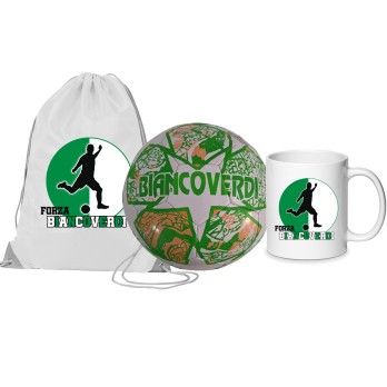 Pallone Avellino Forza Biancoverdi n.5 + tazza e sacca