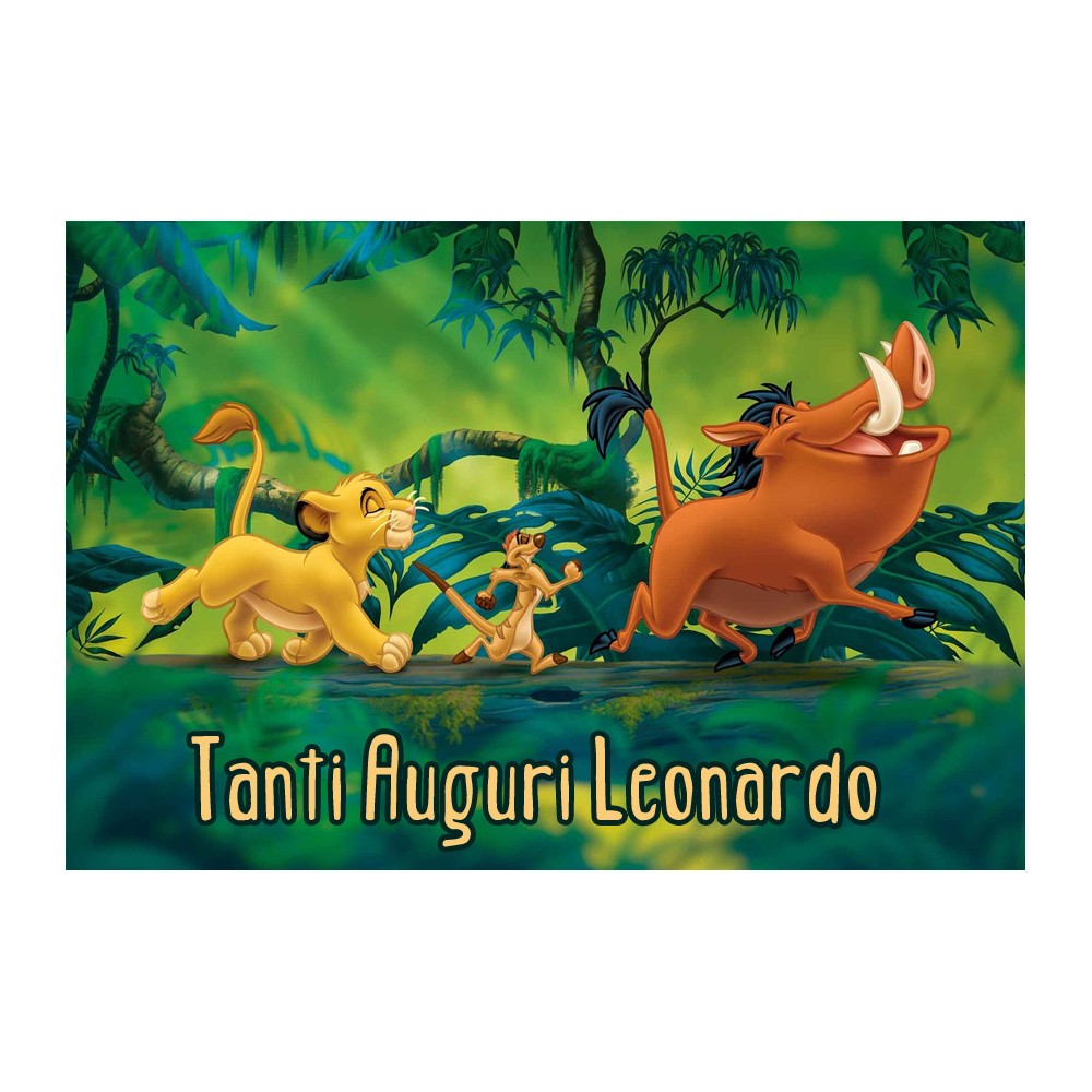 Cialda rettangolare Simba Re Leone personalizzabile