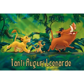 Cialda rettangolare Simba Re Leone personalizzabile