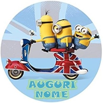 Cialda Minions tonda personalizzabile