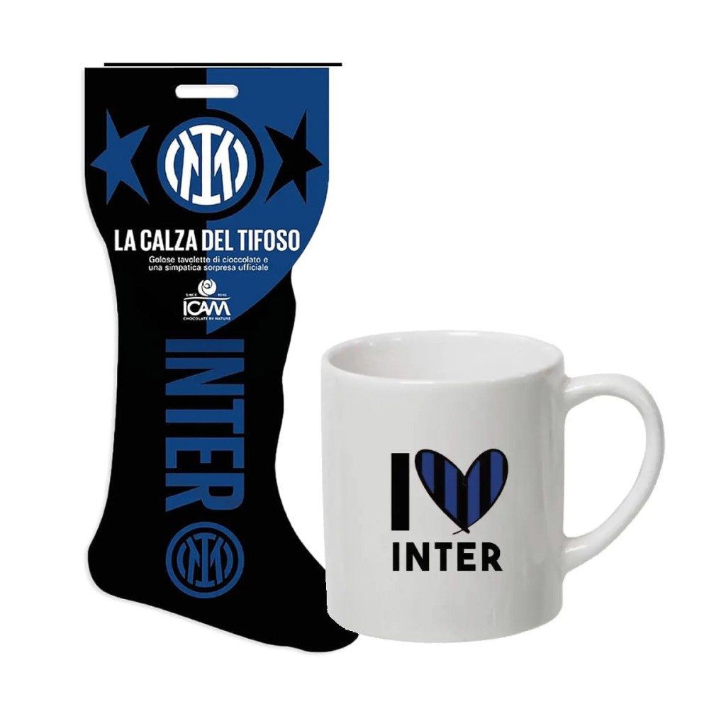Calza della befana del tifoso Inter + tazza personalizzabile