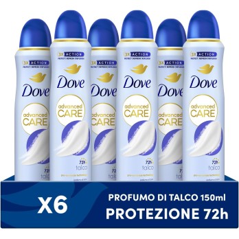 Dove Deodorante Spray Advanced Care Talco 6 pz