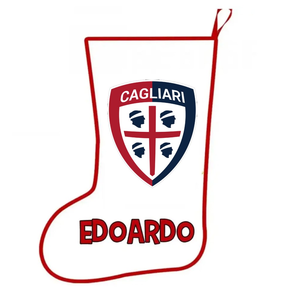 Calza della befana + tazza Cagliari Calcio Personalizzabili