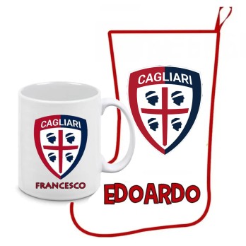 Calza della befana + tazza Cagliari Calcio Personalizzabili