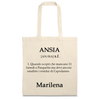 Borsa Shopper " Ansia" in Tessuto Personalizzabile 2 pz
