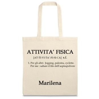 Borsa Shopper " Attività fisica " in Tessuto Personalizzabile 2 pz