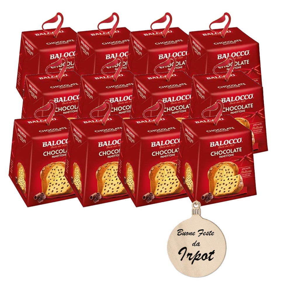 32 X Mini Panettone Balocco 80 gr + 32 tag in legno