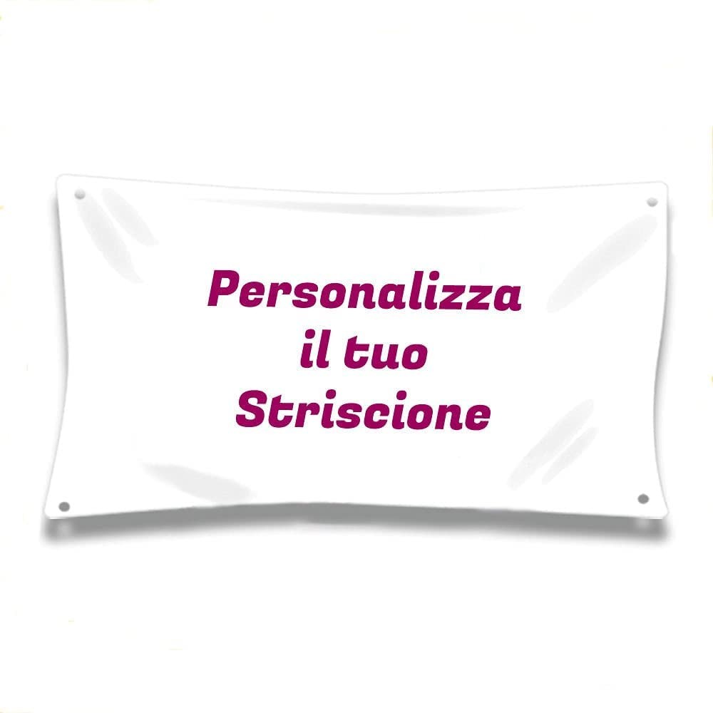 Striscione Banner in pvc personalizzabile per feste con occhielli