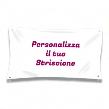 Striscione Banner in pvc personalizzabile per feste con occhielli