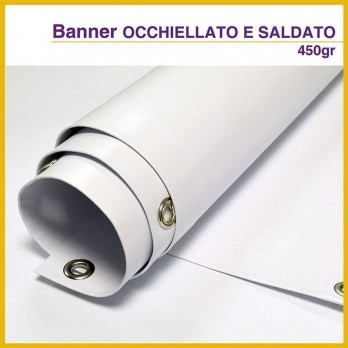 Striscione Banner in pvc personalizzabile per feste con occhielli