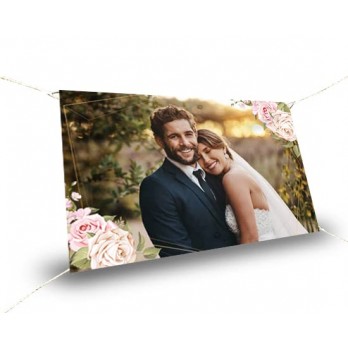 Striscione Banner in pvc personalizzabile per feste con occhielli