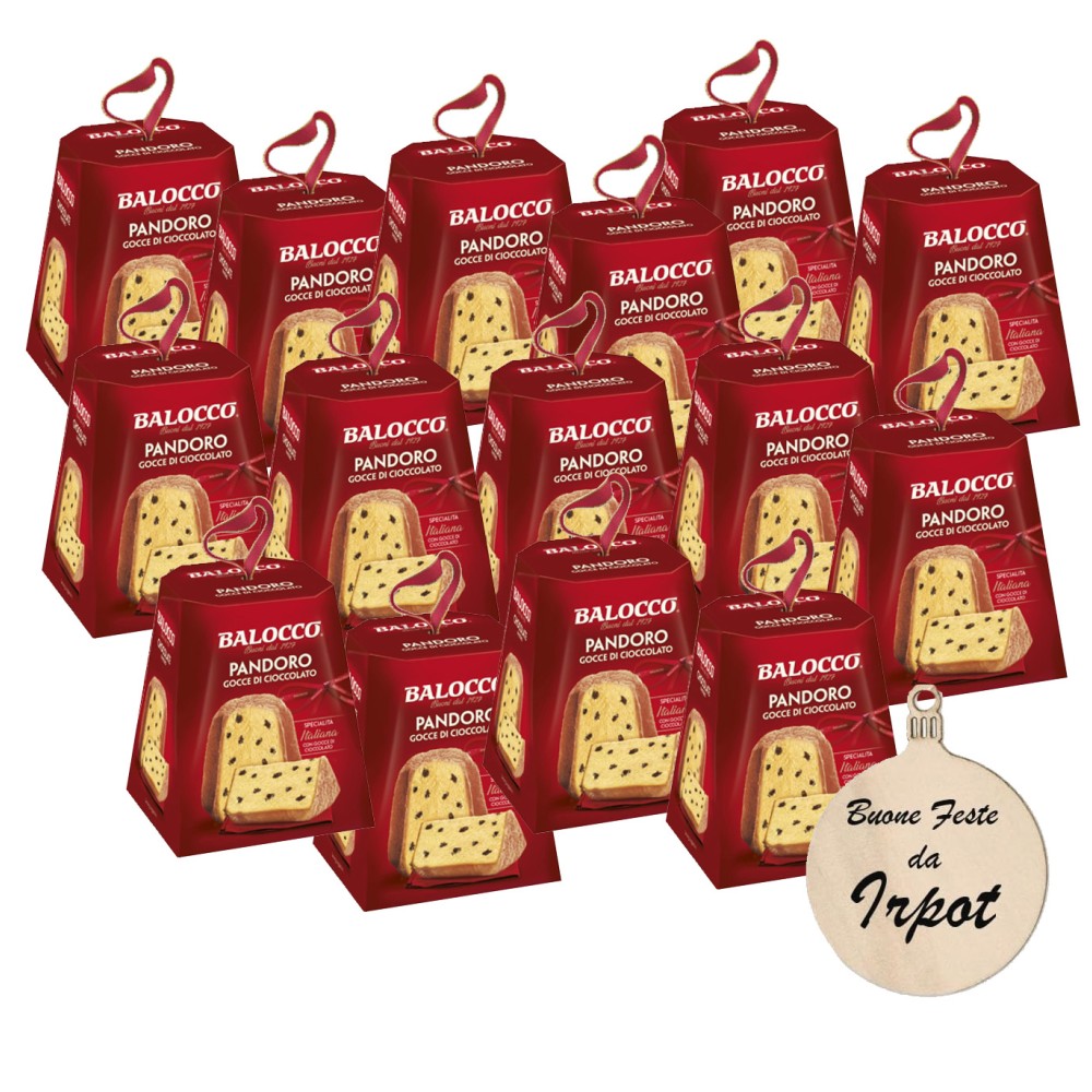 32 X Mini Pandoro Balocco 80 gr + 32 tag in legno