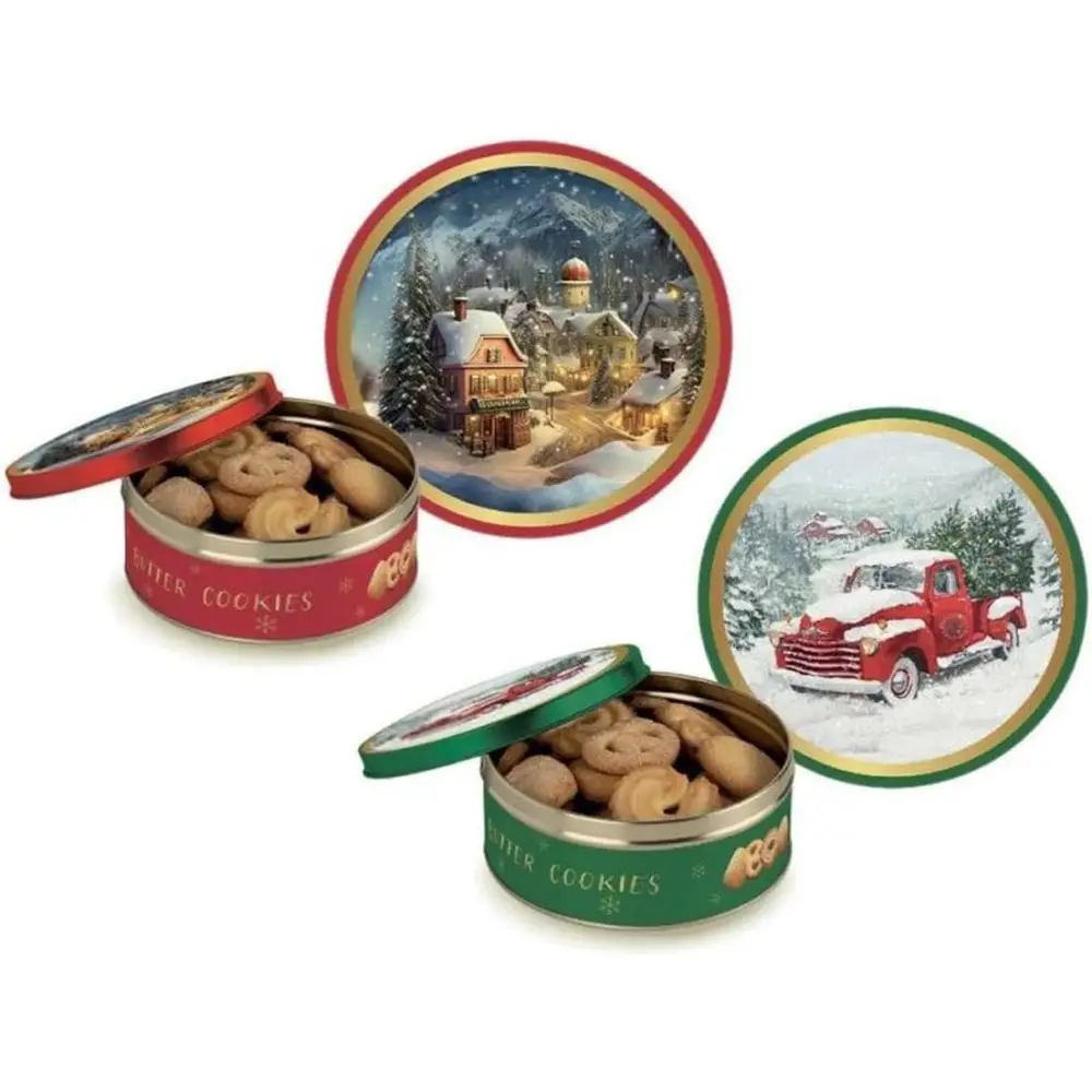 4 X mini confezione di biscotti danesi 114 g collezione natalizia