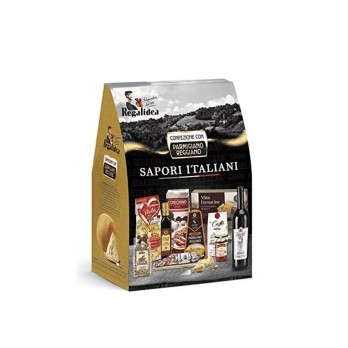 Cesto natalizio "Sapori italiani" con biglietto augurale