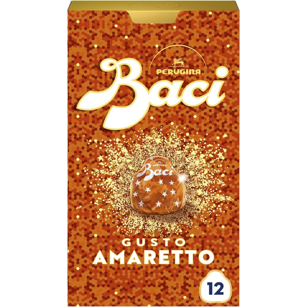 BACI PERUGINA Amaretto Cioccolatini Fondenti ripieni al Gianduia, Scatola 150g